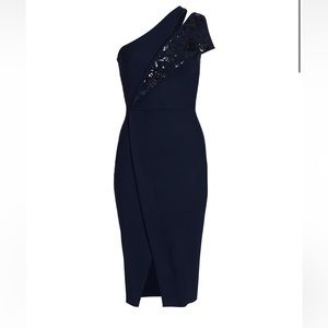 Chiara Boni La Petite Robe Asymmetric Sequin Knee-Length Dress Size 10 NWT